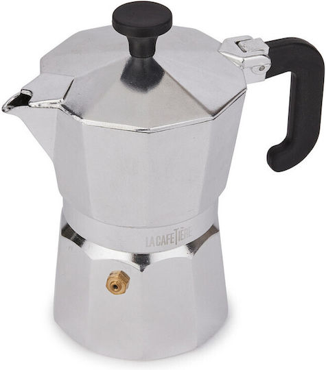 La Cafetière Venice Aluminium Espresso Maker 3-Cup Silver