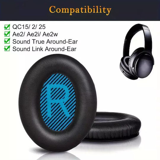 Ανταλλακτικά Μαξιλαράκια Bose Quietcomfort Qc2 Qc15 Qc25 Qc35 Soundlink Soundtrue Around-ear Ii Ζεύγος-μαύρο