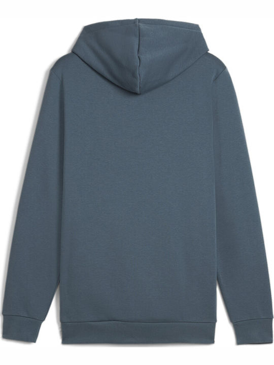 M Ess+ Logo Sweatshirt with Hood Petrol Blue