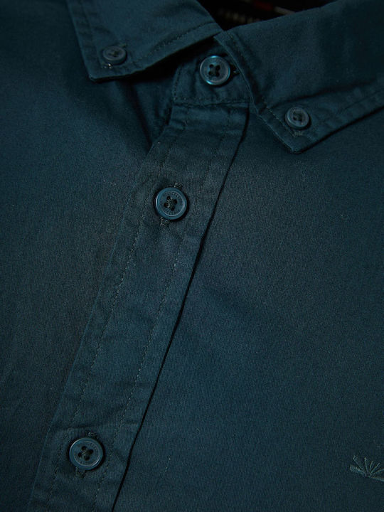 Long-sleeved Cotton Shirt Green