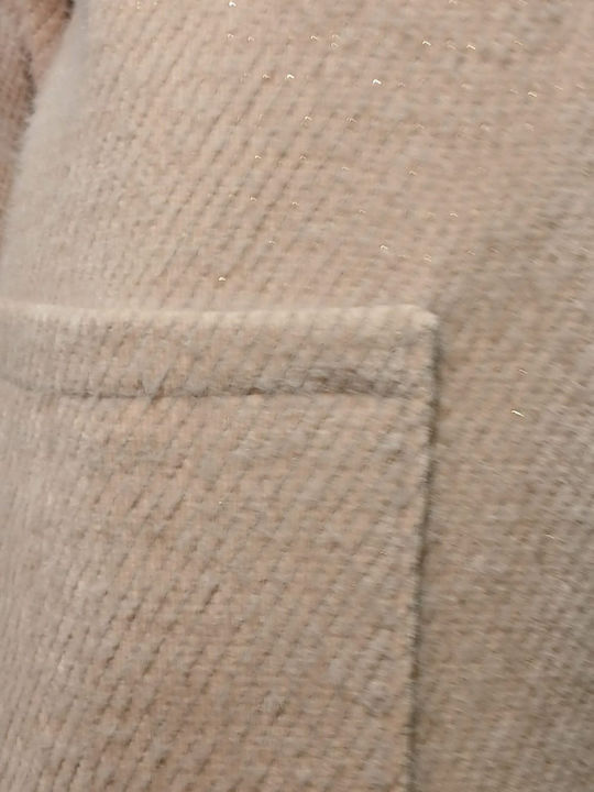 Дамско Beige/Gold Палто