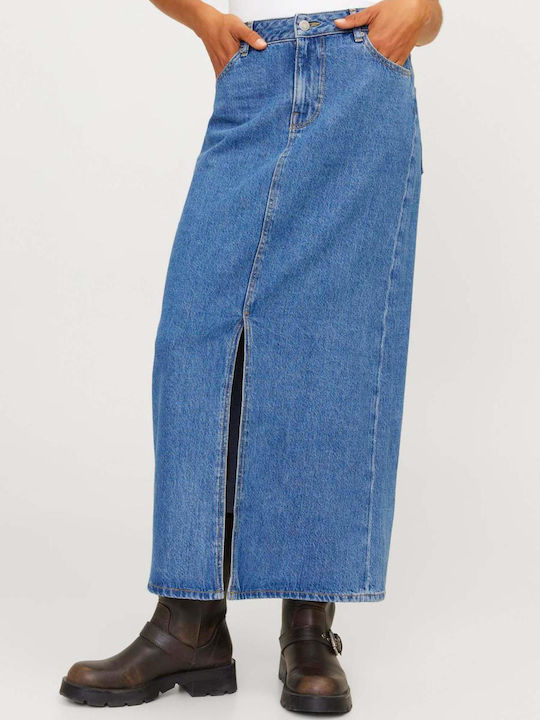 Jack & Jones Denim Maxi Skirt in Blue Color