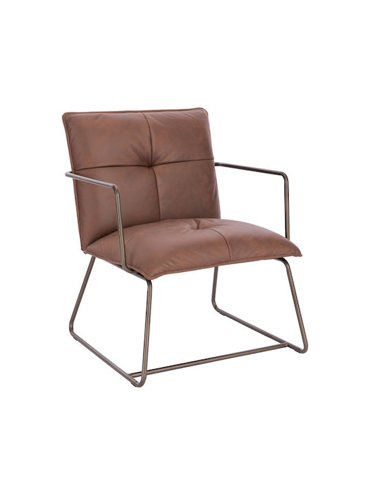 Armchair Visitor Standby in Brown Color 65x67x65cm 2pcs