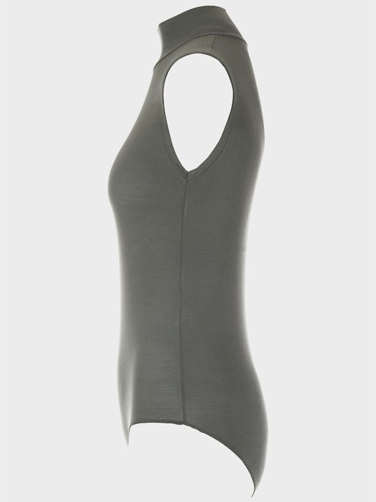 G Secret Turtleneck Bodysuit Khaki