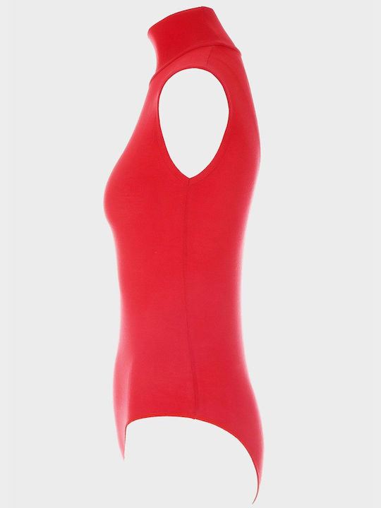 G Secret Turtleneck Bodysuit Red