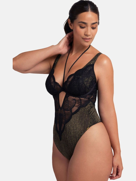 Bodysuit with Lace Black