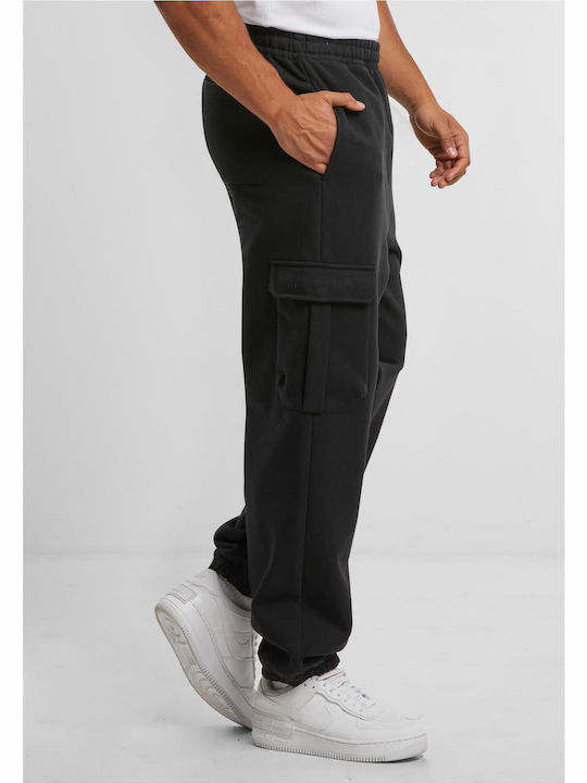 Cargo-Hose Jogginghose ohne Gummizug Schwarz