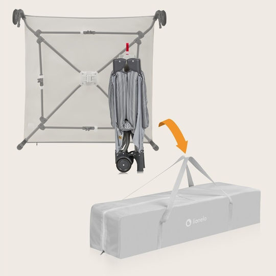 Lionelo Bonnie Laufstall Mit Matratze Blau 210x210cm