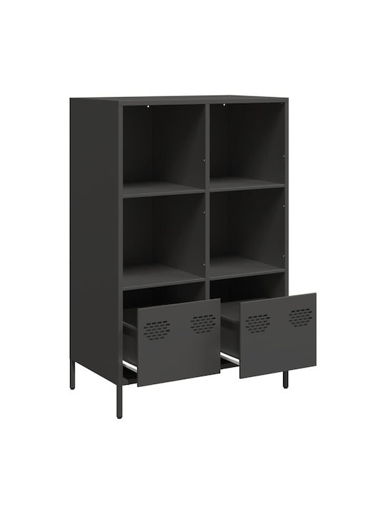Βιβλιοθήκη Μαύρο 68x39x103.5εκ.