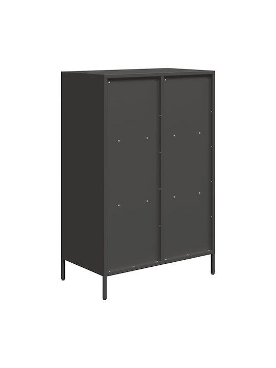 Βιβλιοθήκη Μαύρο 68x39x103.5εκ.