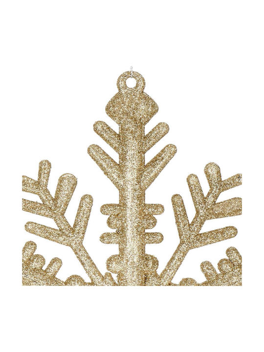 Ornament suspendat Fulgi de zăpadă Plastic Auriu