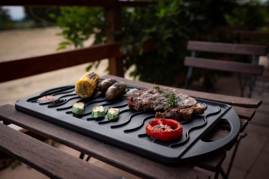 Lunaway Backblech Beidseitig mit Gusseisen Grill Oberfläche 35x25x1.6cm