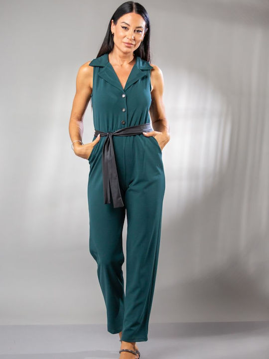 Women's Sleeveless One-piece Suit Burgundy