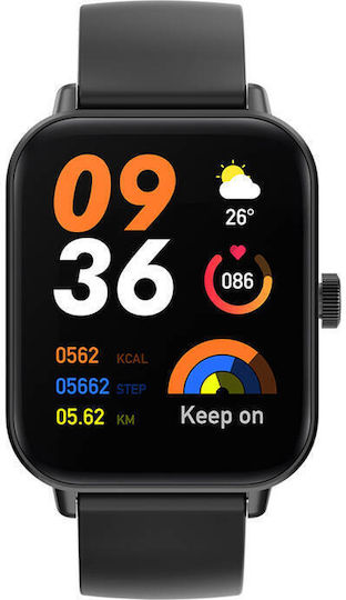 Colmi P81 Smartwatch με Παλμογράφο (Μαύρο)