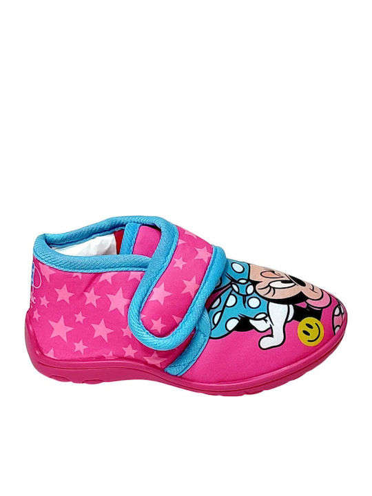 Kids Slippers Boots Pink Minnie