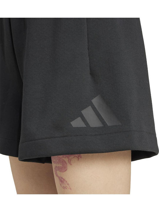 Z.N.E. Short Pants Γυναικείο Ψηλόμεσο Αθλητικό Σορτς Μαύρο