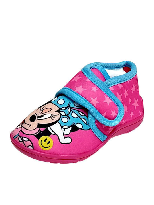 Kids Slippers Boots Pink Minnie