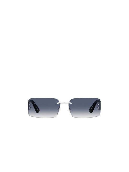 Moschino Sunglasses with Silver Metal Frame and Blue Gradient Lens MOS169/S ECJ/08