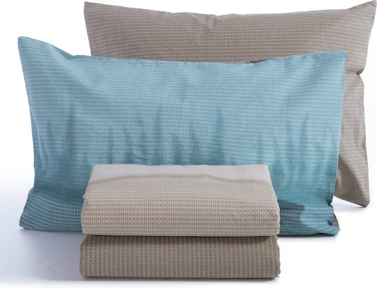 Nef-Nef Homeware Комплект Плик за Завивка Памучен Кинг Сайз с 2 Калъфки 240x230 Honor Петрол