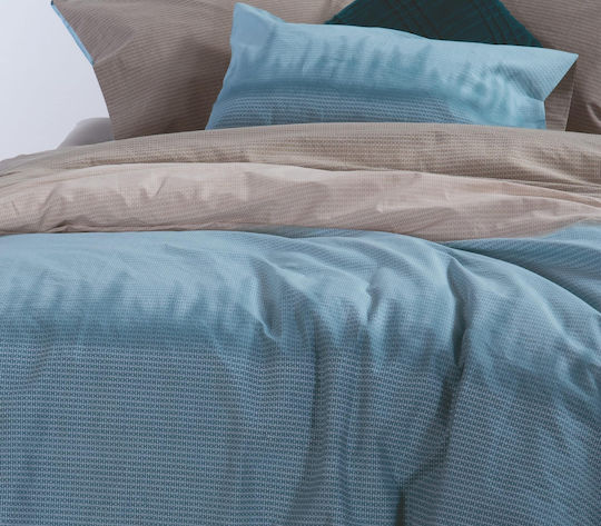 Nef-Nef Homeware Комплект Плик за Завивка Памучен Кинг Сайз с 2 Калъфки 240x230 Honor Петрол