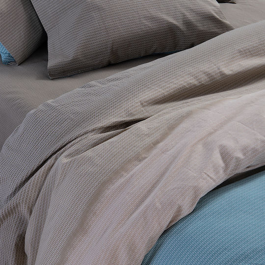 Nef-Nef Homeware Комплект Плик за Завивка Памучен Кинг Сайз с 2 Калъфки 240x230 Honor Петрол