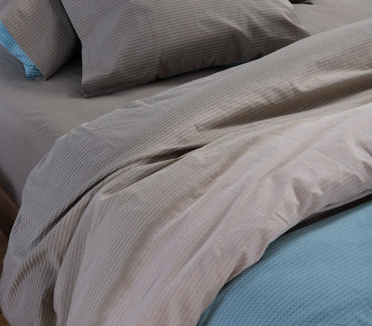 Nef-Nef Homeware Комплект Плик за Завивка Памучен Кинг Сайз с 2 Калъфки 240x230 Honor Петрол