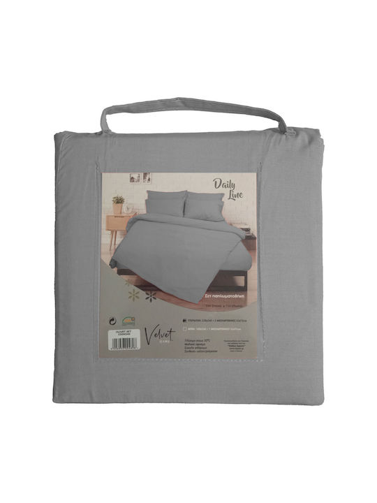 Kipper Duvet Cover Set Single with Pillowcase 160x240 Rainbow Grey