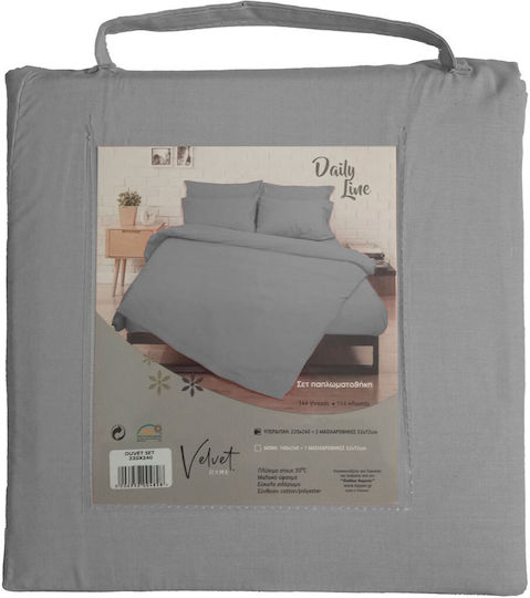 Kipper Duvet Cover Set Single with Pillowcase 160x240 Rainbow Grey