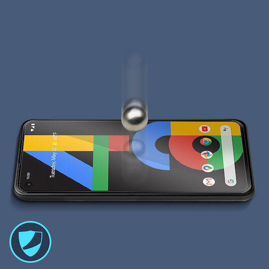 Panzerglas Displayschutz Google Pixel 4a 9H Fingerabdruckresistent Schwarzer Rand