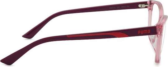 PUMA Children's Plastic Eyeglass Frame Pink PJ0077O 004