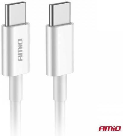 AMiO USB 2.0 Cable USB-C Male - USB-C 60W White 2m