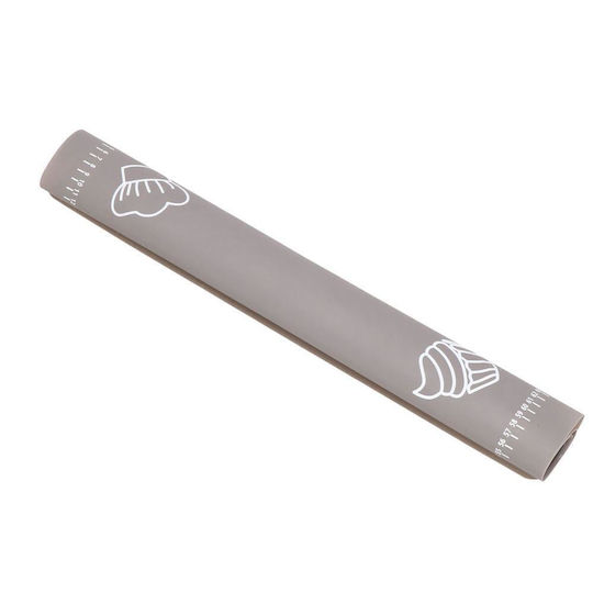 Covoraș pentru frământat aluat din silicon alimentar, rezistent la căldură, 65x45cm, gri