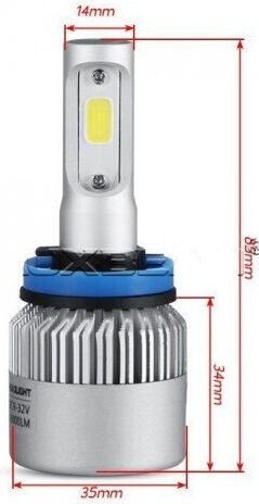 Set de 2 H11 Cob Canbus Led 6000k Putere 72w Luminozitate 8000 Lm 12v 24v