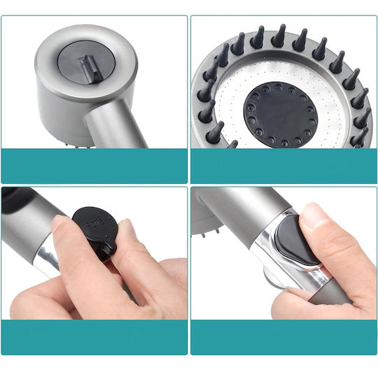 Shower Head Zola 2 Functions Classic Shower Stop Function Plastic Receiver Length 25
