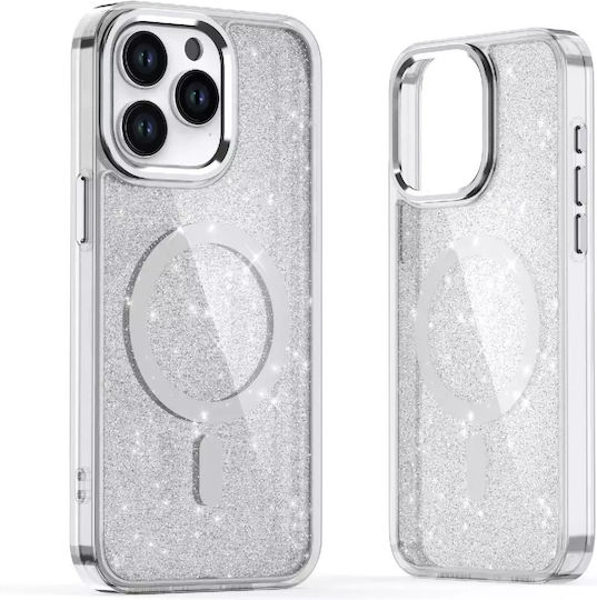 Glitter Case Magsafe Iphone 16 Plus White Glitter