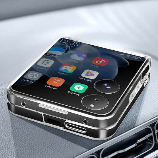 Avizar Hülle Xiaomi Mix Flip Hartes Polycarbonat Sichtbares Design Transparent