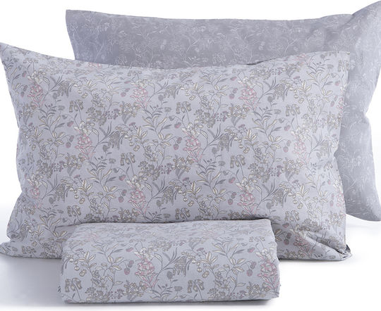 Nef-Nef Homeware Комплект Плик за Завивка Памучен Кинг Сайз с 2 Калъфки 240x230 Odete Сив