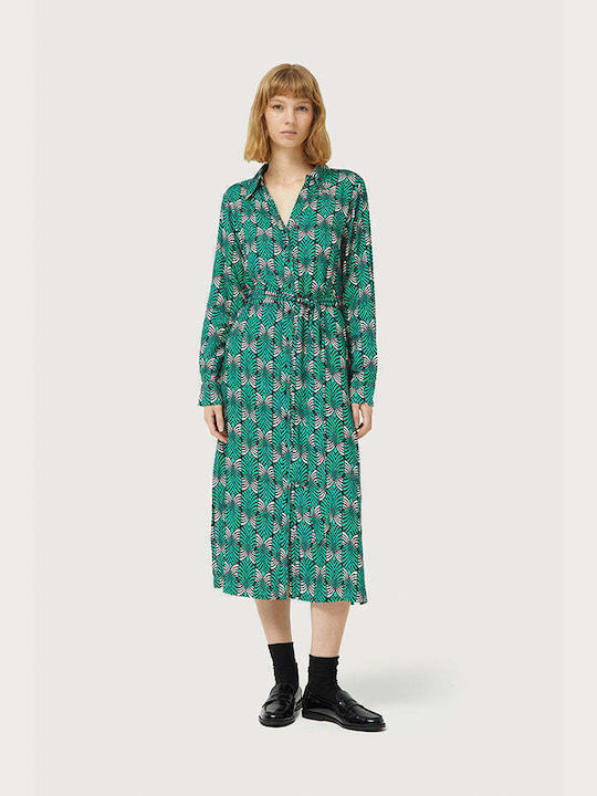 Compania Fantastica Midi Shirt Dress Dress Green