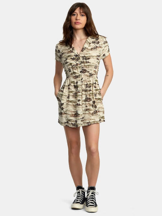 Rebound Sommer Mini Hemdkleid Mehrfarbig