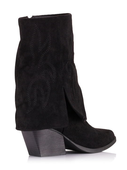 Damen Cowboy-Stiefeletten Schwarz