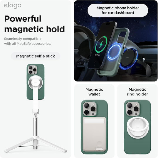 Elago Umschlag Rückseite Silikon Grün (iPhone 16 Pro)