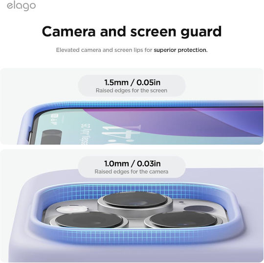 Elago Umschlag Rückseite Silikon 1.7mm Lila (iPhone 17 Pro / iPhone 16 Pro)