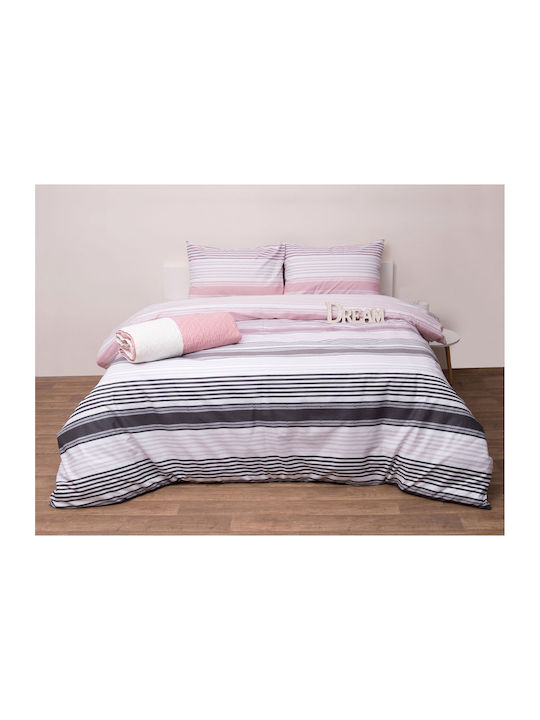 Viopros Bettbezug-Set Baumwolle Einzelbett mit Kissenbezug 160x240 Dallas Rotten Apple