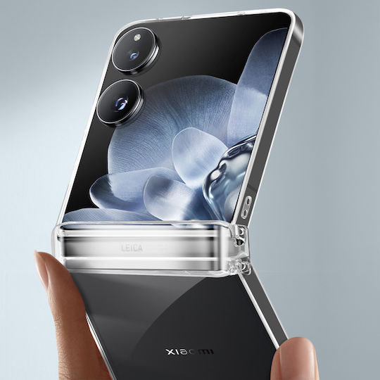 Avizar Hülle Xiaomi Mix Flip Rigid Sichtbares Design Schutz Scharnier Transparent