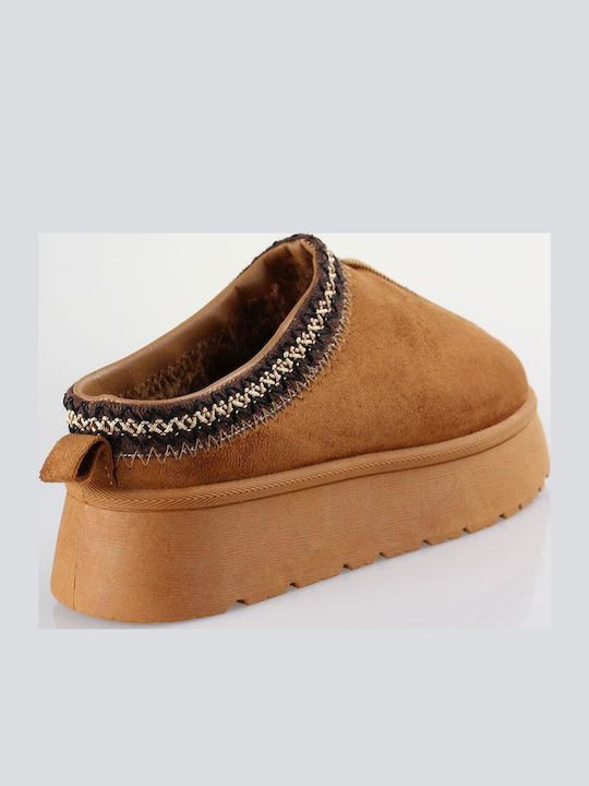 Closed Women's Slippers Brown