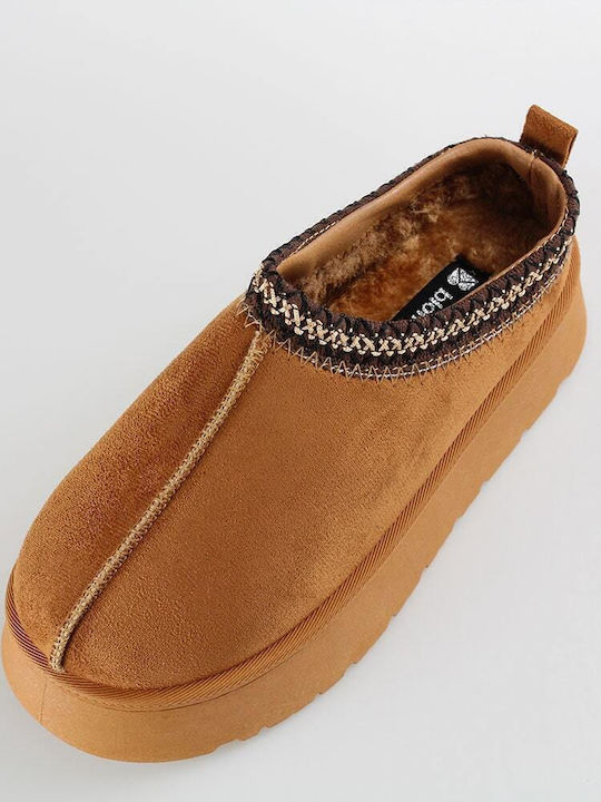 Closed Women's Slippers Brown