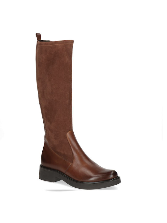 Caprice Leather Women's Boots Tabac Brown