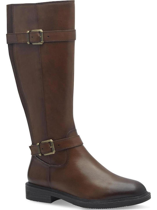 Leather Women's Boots Tabac Brown