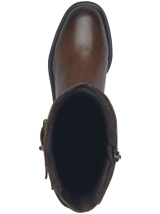 Leather Women's Boots Tabac Brown