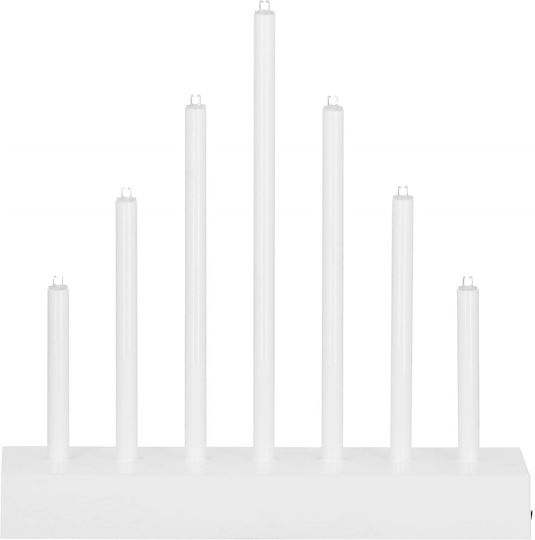 Christmas Plastic Silver Battery Candlestick